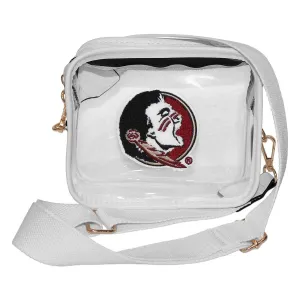 Capri Designs Chenille Seminole Logo Varsity Patch Clear Crossbody