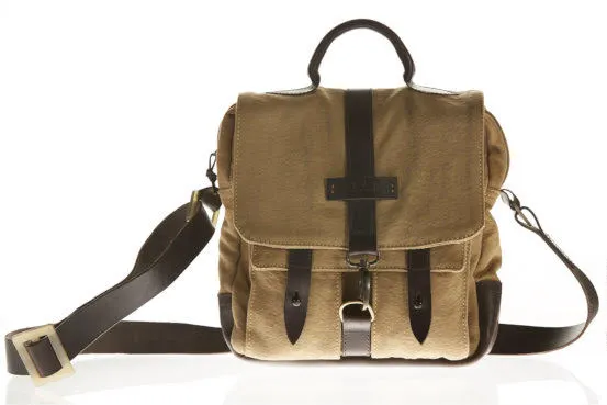 Danakil by SOSH -  Tobacco Cotton Canvas and Leather Utility Bag