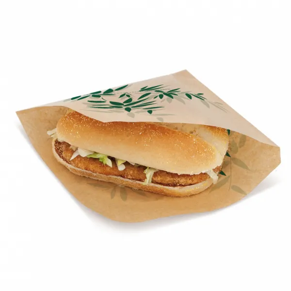 'Feel Green' Greaseproof 2 sides open Bags x1,000