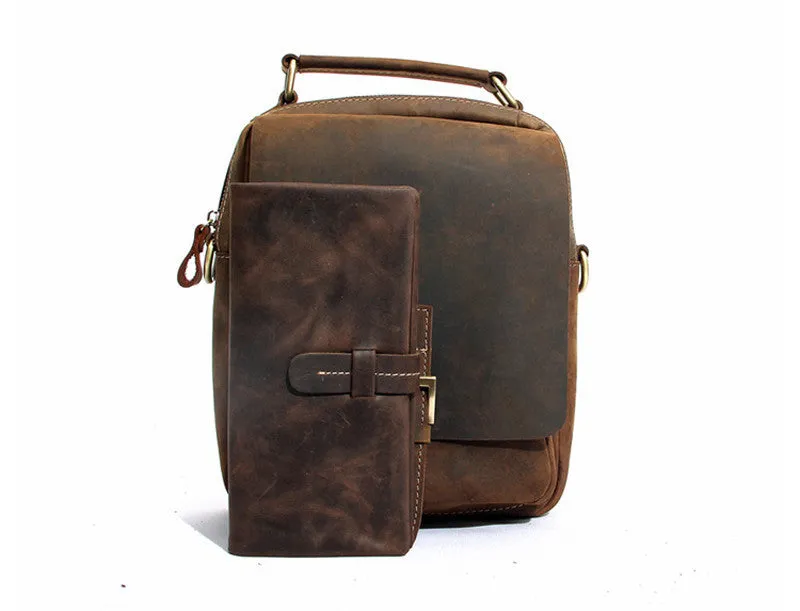Leather Crossbody Ipad Bag