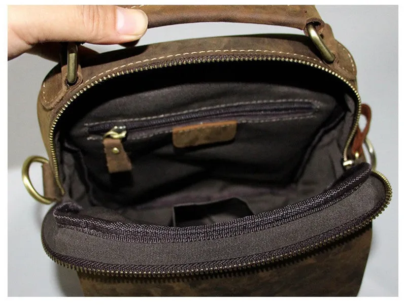 Leather Crossbody Ipad Bag