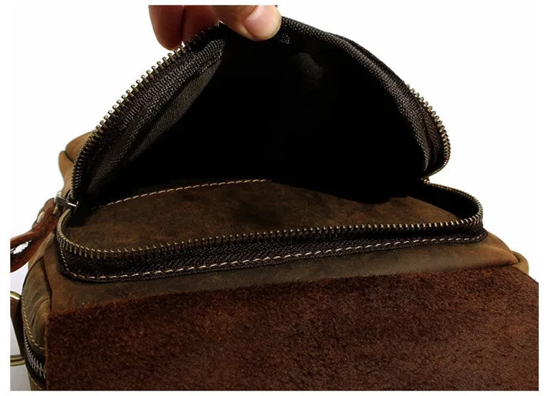 Leather Crossbody Ipad Bag