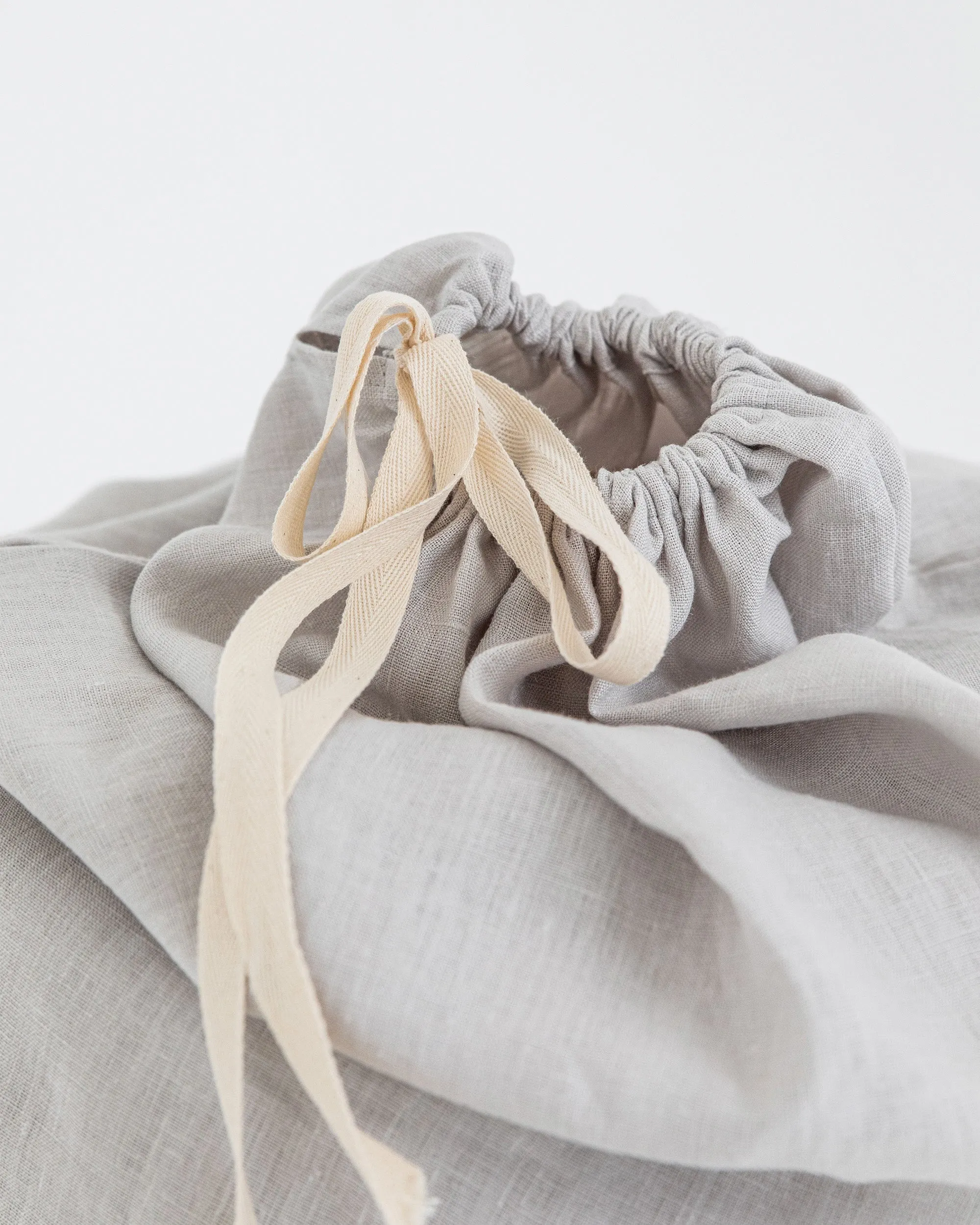 Linen laundry bag in Light gray