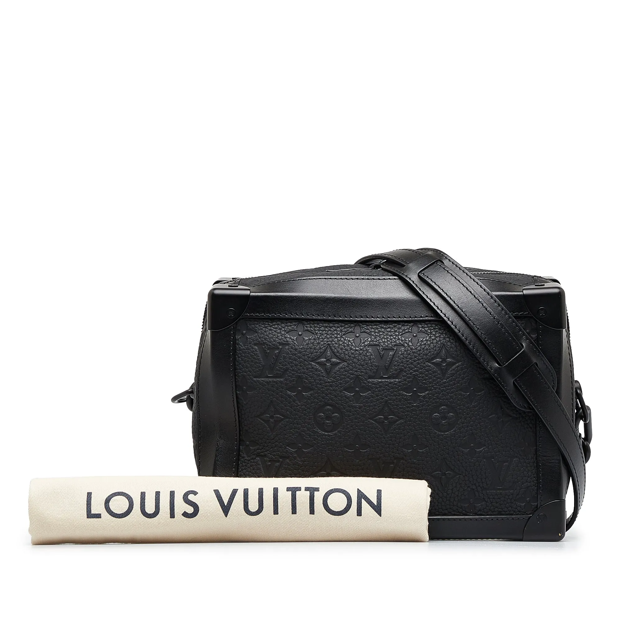Trendy Inspired Louis Vuitton Soft Trunk Black Monogram Taurillon
