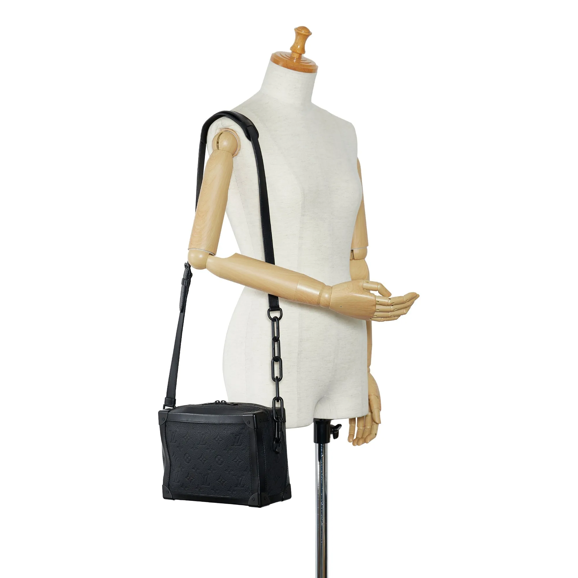 Trendy Inspired Louis Vuitton Soft Trunk Black Monogram Taurillon