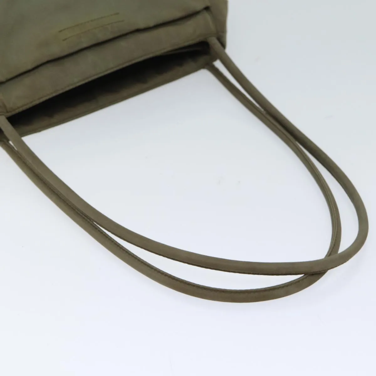 Trendy Inspired Prada Shoulder Bag Nylon Khaki Auth Bs13512