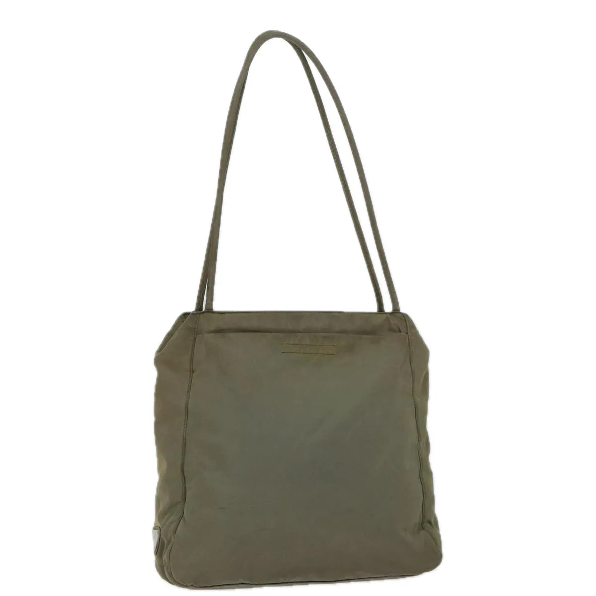 Trendy Inspired Prada Shoulder Bag Nylon Khaki Auth Bs13512