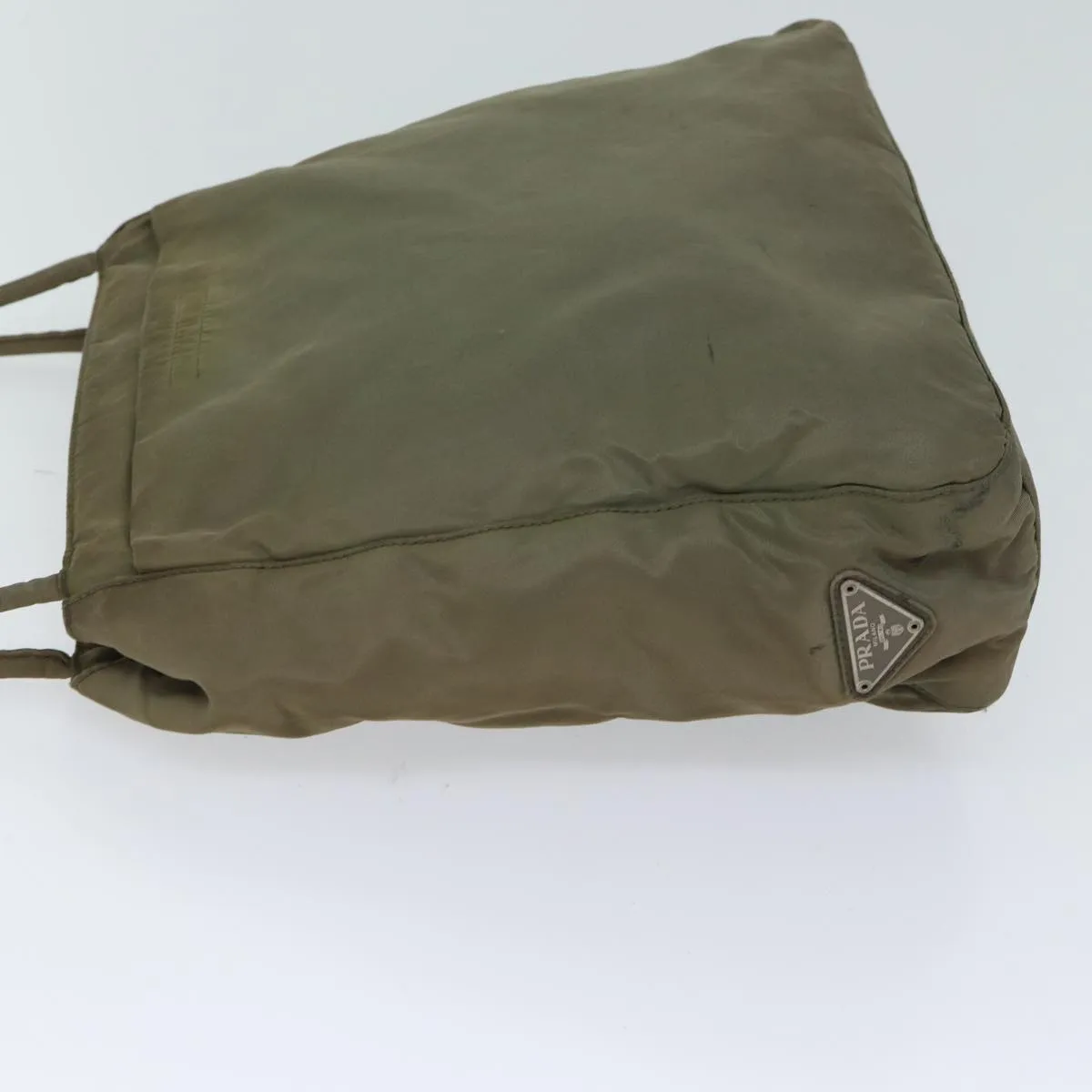 Trendy Inspired Prada Shoulder Bag Nylon Khaki Auth Bs13512